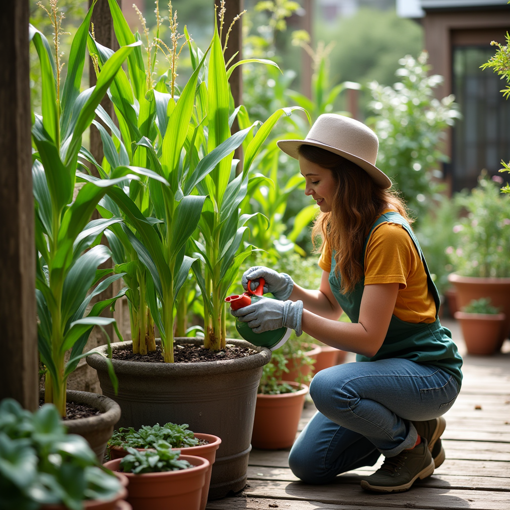 can you grow corn in  pots