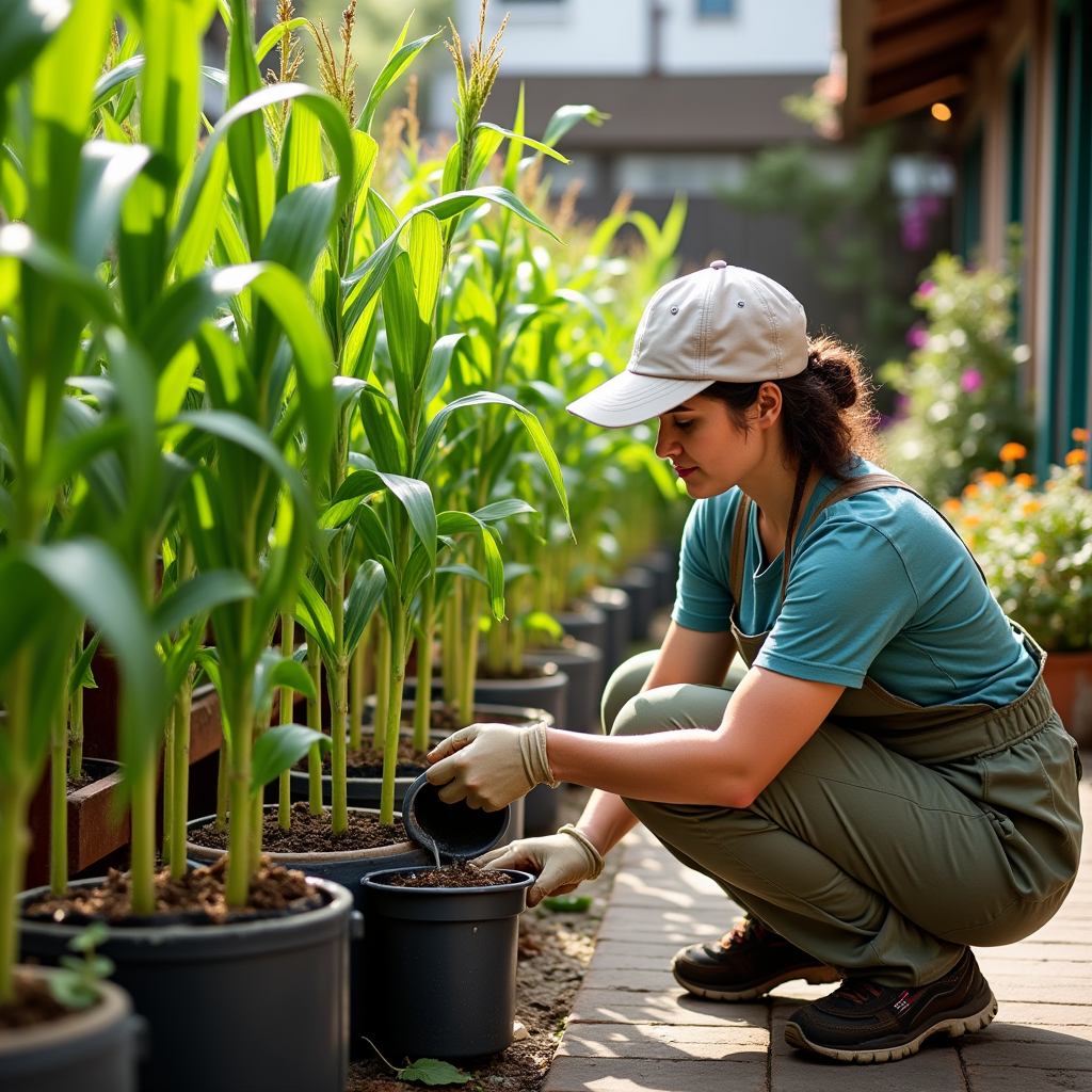 can you grow corn in  pots